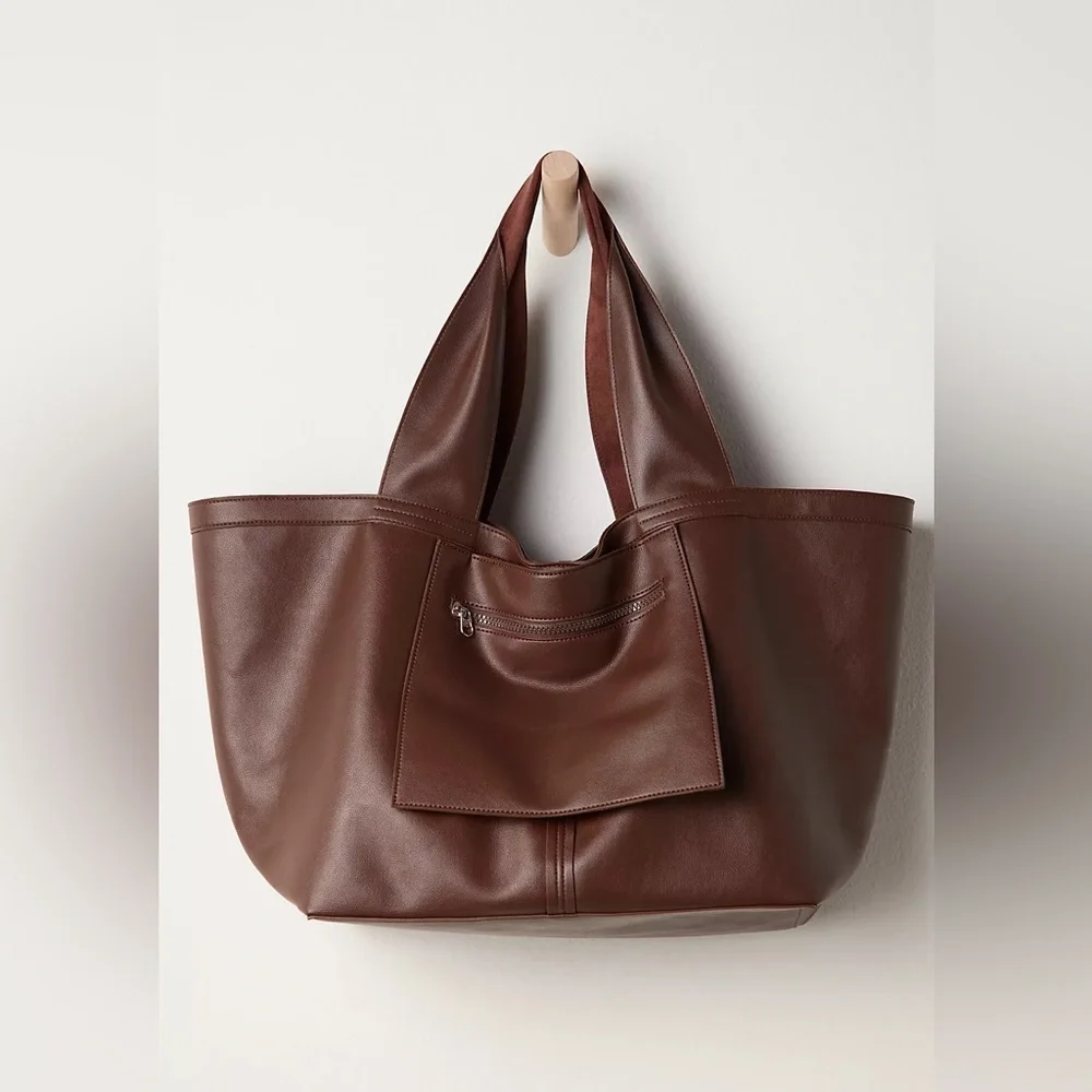 Blair Reversible Vegan Suede Tote - Picture 5 of 10